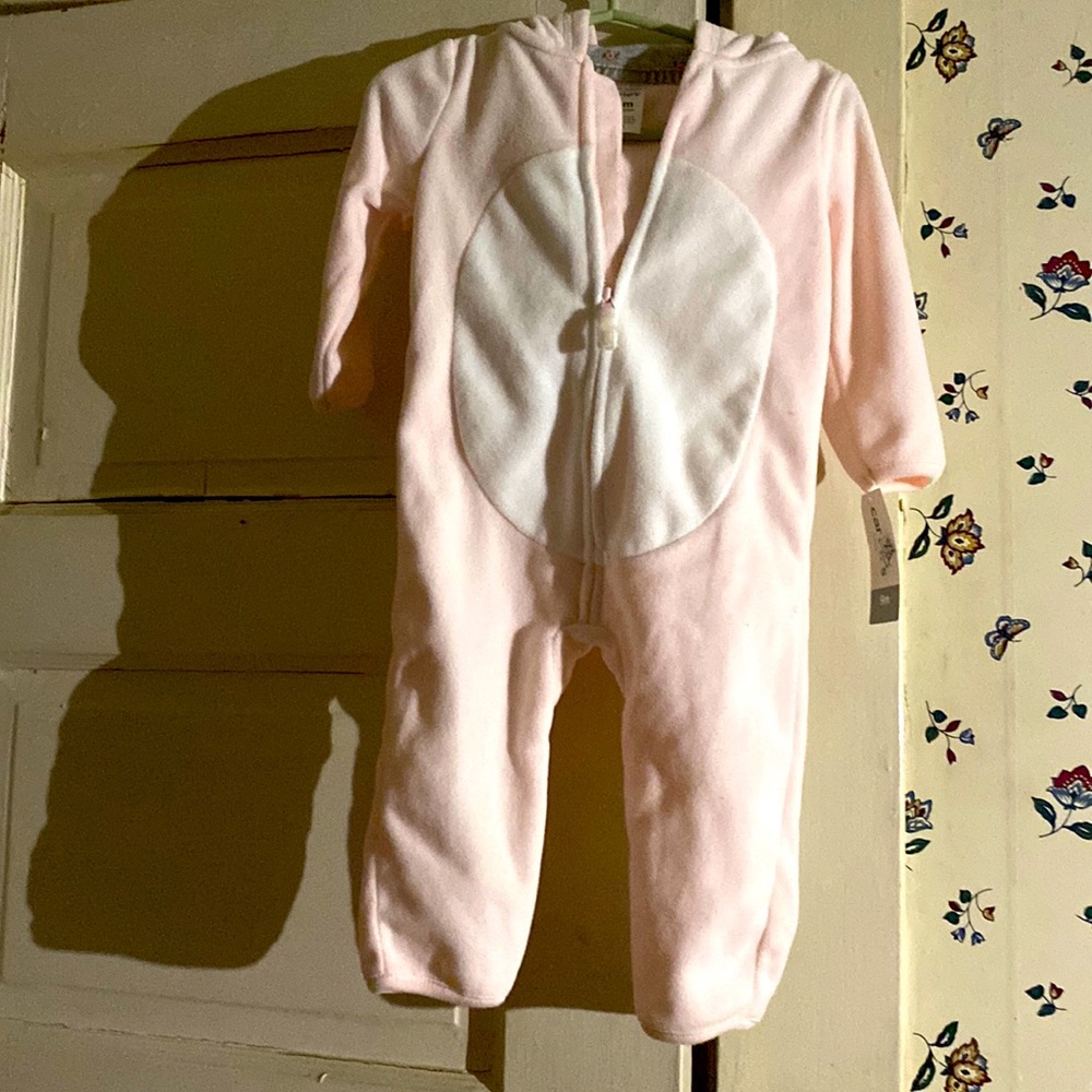 Super cute baby girl onesie pink